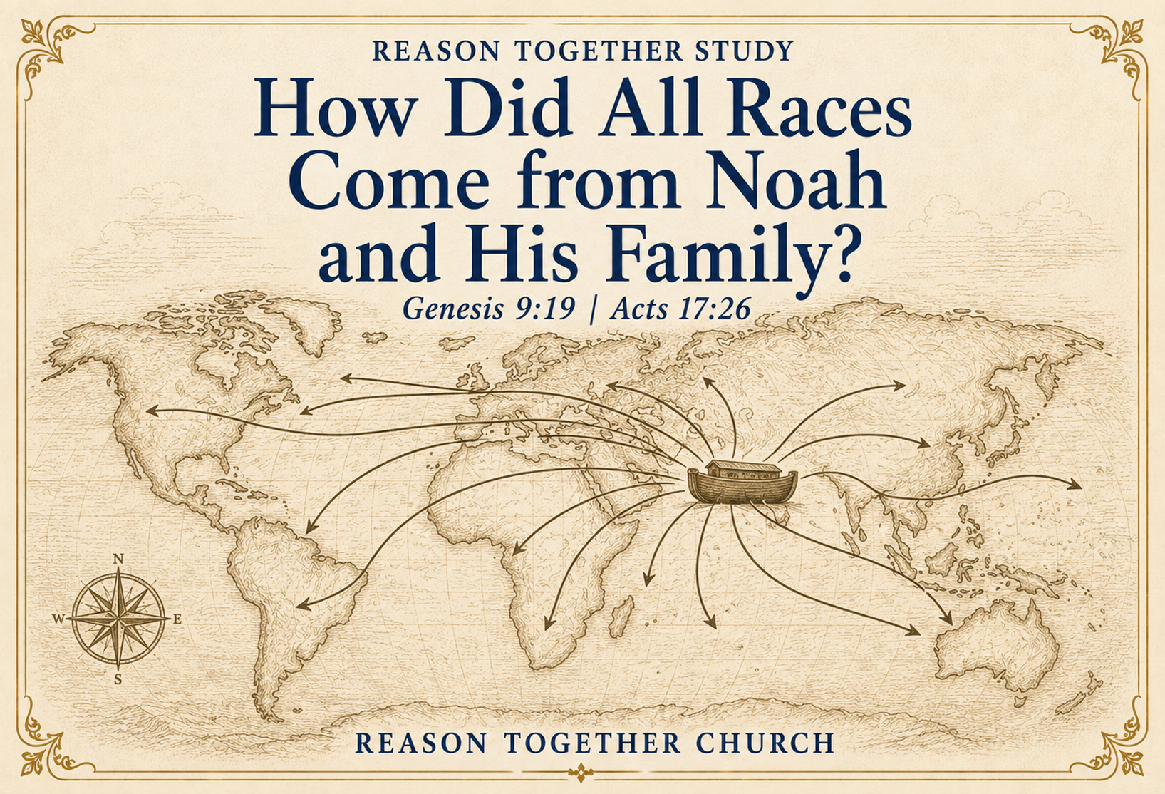 How did all races come from Noah and his family?